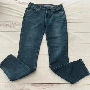 American Giant Womens Dakota Stretch Denim Skinny Blue Dark Wash Jeans USA 27